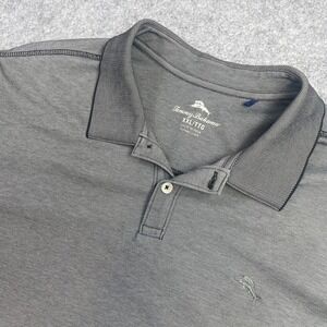 Tommy Bahama Mens Polo Shirt XXL Gray Cotton Short Sleeve